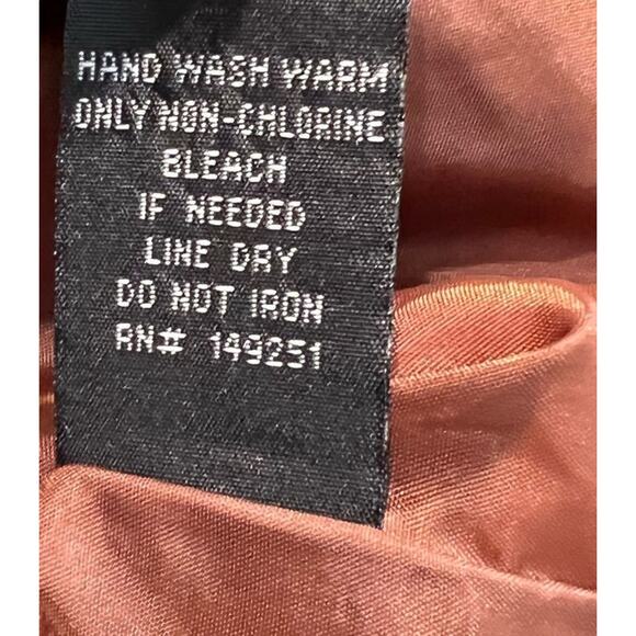 Baccini Womens Moto Jacket Faux Leather Zip Pockets Lined SIZE Small - Picture 6 of 6